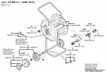 Bosch 0 600 800 301 ASW 120 XL Wheeled Hose Reel Cart Spare Parts